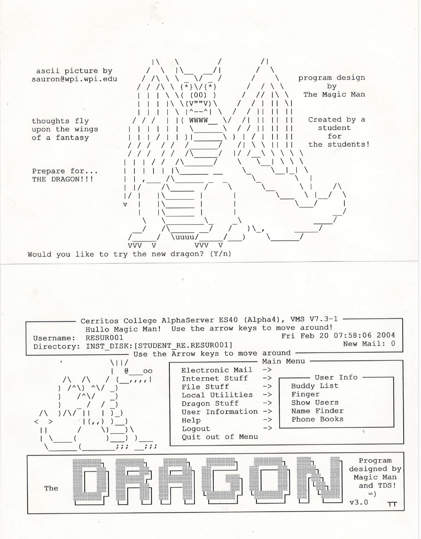 The Dragon utilities and user services